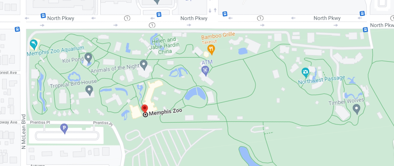 Memphis Zoo Map